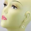 14K Rose Gold Filled Quartz Clear Earrings Faceted Heart Drops Simple Dainty Everyday Dangles view 2