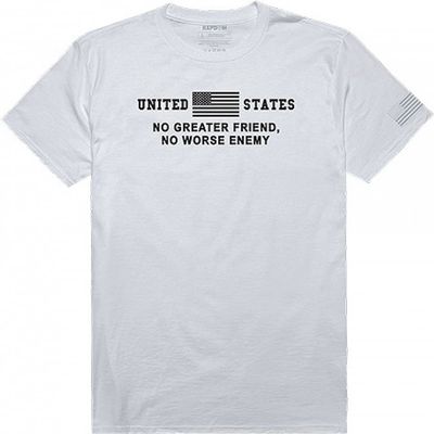 Rapid Dominance TS1-792-N01-01 No Greater Tactical Graphic T-Shirt White - Small