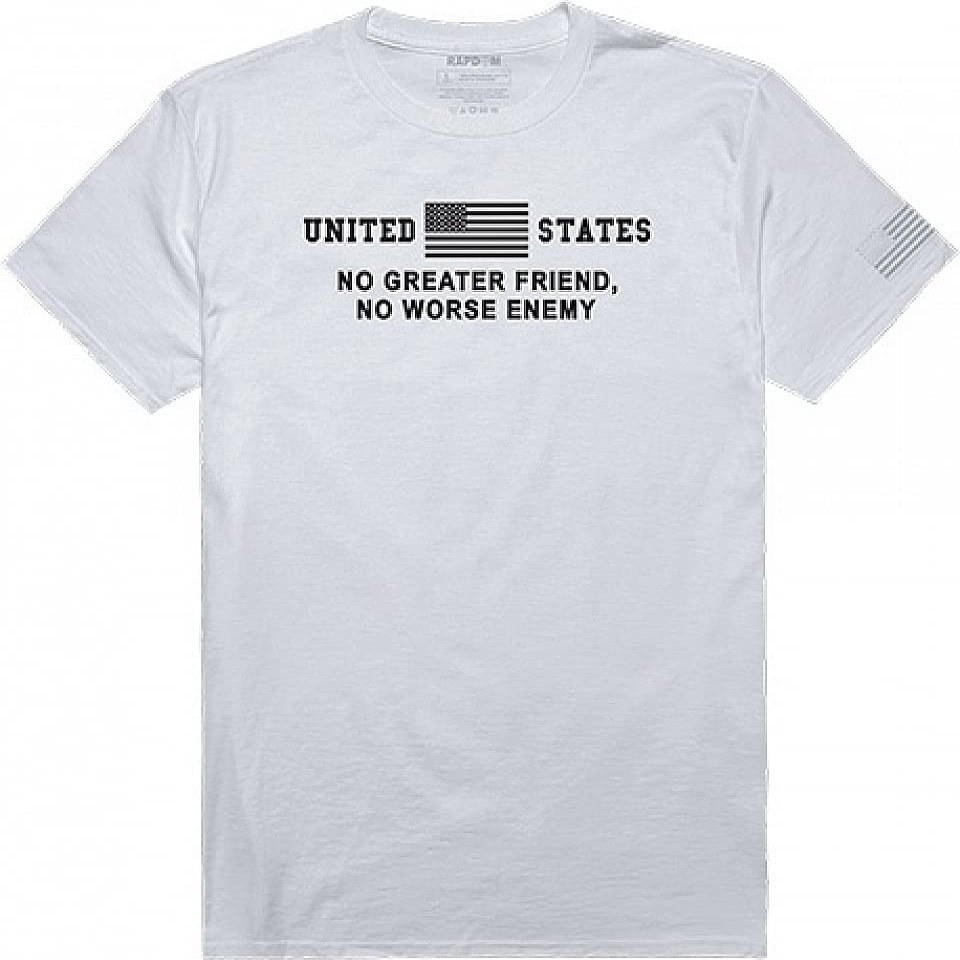 Rapid Dominance TS1-792-N01-01 No Greater Tactical Graphic T-Shirt White - Small