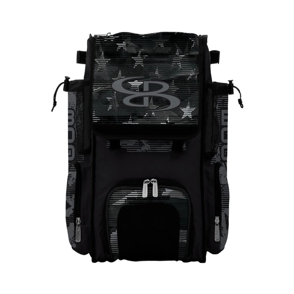 Boombah Mini Superpack Bat Pack - 8" x 12.5" x 18" - USA Mission Black Ops Black/Charcoal