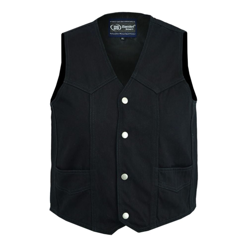 Daniel Smart Kids Jean Vest Premium Quality Denim Vest Kids with Unique V Neck Design and Multiple Pockets