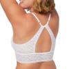Maidenform womens Pure Comfort Stretch Lace Longline Wireless Bralette Dm201c Bra, White, Medium US view 3