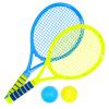 Kidplokio 2pc Tennis Racket Exercise Equipment Outdoor Playset with Tennis Balls, Kid Games, Blue Yellow, Boys, Ages 3+ view 4