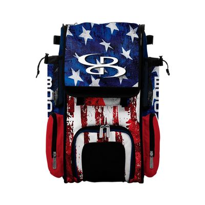 Boombah Mini Superpack Bat Pack - 8" x 12.5" x 18" - USA Stars & Stripes Navy/Red/White