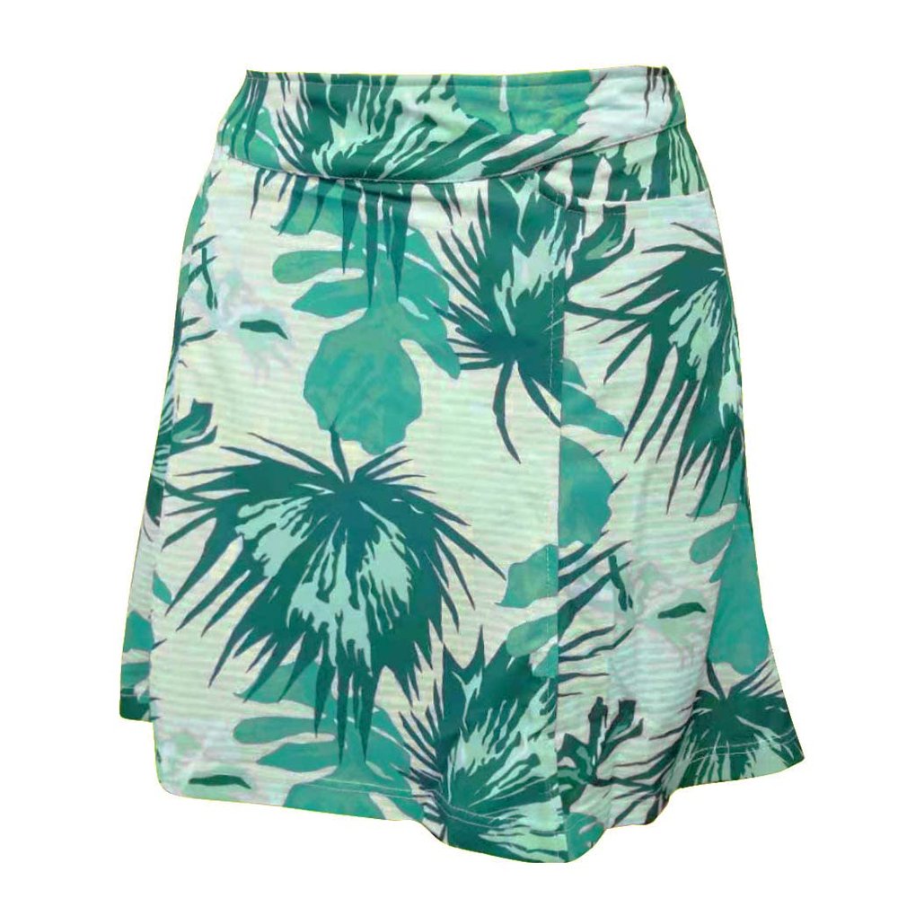 Monterey Club Women's Fairway Print Golf Skort #2951 (Verdant Green/Ice, X-Large)