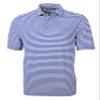 Cutter & Buck Virtue Eco Pique Stripe Recycled Mens Big and Tall Short Sleeve Polo, Tour Blue, 1X Big view 1