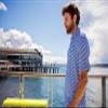 Cutter & Buck Virtue Eco Pique Stripe Recycled Mens Big and Tall Short Sleeve Polo, Tour Blue, 1X Big view 3