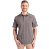 Cutter & Buck Virtue Eco Pique Stripe Recycled Mens Big and Tall Short Sleeve Polo, Black, 5X Big view 1