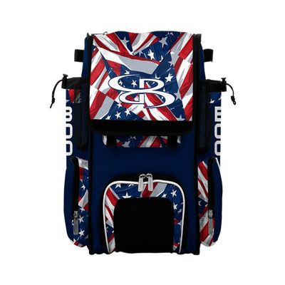 Boombah Mini Superpack Bat Pack - 8" x 12.5" x 18" - USA Independence Navy/Red/White