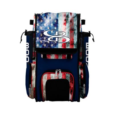 Boombah Mini Superpack Bat Pack - 8" x 12.5" x 18" - USA Old Glory Navy/Red/White