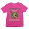 Merry Chrithmith Youth T-Shirt Boxer Mike Ugly Sweater Funny Christmas Kids Hot Pink Large view 1