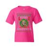 Merry Chrithmith Youth T-Shirt Boxer Mike Ugly Sweater Funny Christmas Kids Hot Pink Large view 3