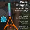 Get A Grip - Custom Tennis Racket Grip Tape - Anti-Slip/Quick-Drying Tennis Overgrips - Precut Badminton Racket Grip with Finishing Tape (Paint The Lines (Purple + Mint), 1 Grip) view 3