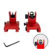 Fiber Optic Flip Up Iron Sights Picatinny Rail Mounted Front and Rear Backup Iron Sights (ST02DR) view 1
