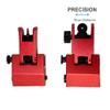 Fiber Optic Flip Up Iron Sights Picatinny Rail Mounted Front and Rear Backup Iron Sights (ST02DR) view 2