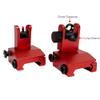 Fiber Optic Flip Up Iron Sights Picatinny Rail Mounted Front and Rear Backup Iron Sights (ST02DR) view 3