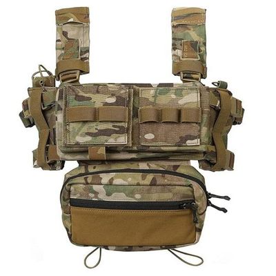 EMERSONGEAR Tactical MK3 Chest Rig Vest Adjustable Airsoft Molle Modular Micro Fight Plate Carrier Vest for Outdoor Hunting Hikng