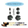 2 Pcs Trekking Poles,Aluminum Lightweight Collapsible Hiking Poles for Women,Walking Sticks for Hiking Carbon Fiber (Gold) view 2