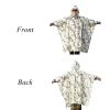 Camo Suit for Hunting,Sniper Cloak Waterproof Camouflage Suit 3D Leafy Poncho Hunting Camouflage Clothes for Men Sniper Suit Camo Outfit,More Coverage Winter Pine Snow (Size : One-Size) view 2