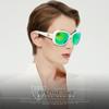 ATTCL Womens Classic Polarized Sunglasses for Women Trendy Oversized Sunglass with UV Protection 3011 C4 White+green view 2