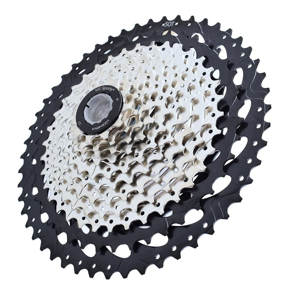 VG Sports 11 Speed Cassette 11-28T/11-32T/11-34T/11-36T/11-40T/11-42T/11-46T/11-50T Bicycle Cassette Fit for Mountain Bike /Road Bike Cassette Compatible with Shimano Sram