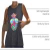 Womens Tank Tops Summer Graphic Sleeveless Tshirt, Pineapple Dark Grey, 3XL view 4