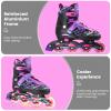 Outify Inline Skates for Kids Adult and Teenagers, Adjustable Inline Skates with Light up Wheels , Women Roller Skates Outdoor and Indoor, Black-Pink view 3