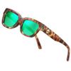 ATTCL Polarized Sunglasses for Women Men Fashion Trendy Golden Circle Rectangle Sunglasses 5533 C8 Baowen+green