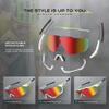ATTCL Cycling Sunglasses for Men Women Sports Glasses 5033 C3 White+red view 3