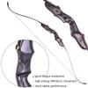 ZSHJGJR 58" ILF Recurve Bow and Arrow Set 20-50 Lbs Archery American Hunting Bow Wooden Bow Riser Right Handed for Adult/Youth Archery Hunting Target Shooting (20lbs, Black Bow Set) view 2