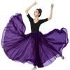 Purple 720 Silky Sheer Chiffon Elastic Waist Long Dance Skirt for Belly Ballet Photography Performance Maxi Skirt view 1
