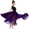 Purple 720 Silky Sheer Chiffon Elastic Waist Long Dance Skirt for Belly Ballet Photography Performance Maxi Skirt view 3