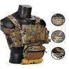 EMERSONGEAR Tactical MK3 Chest Rig Vest Adjustable Airsoft Molle Modular Micro Fight Plate Carrier Vest for Outdoor Hunting Hikng (Multi-camo Black) view 4