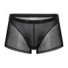 dPois Mens Low Rise Enhancing Pouch Underwear Short Leg Boxer Shorts Pajama Bottoms Black Small view 1