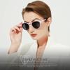 ATTCL Womens Round Classic Polarized Sunglasses for Women Retro Trendy UV400 Sunnies 3033 C6 Pink+grey view 2