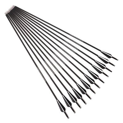 500 Spine Flecha 26 Pulgadas Flecha Flechas Carbono Flechas Puntera Flecha de Caza Arco Compuesto Arco Recorvar Adulto Juventud Tiro con Arco Objetivo Prctica Entrenamiento 24pcs