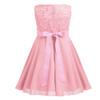 Sywiyi Kids Girls Shiny Sequins Sleeveless Floral Lace Pageant Wedding Party Flower Girls Dress Pearl Pink 10 Years view 1