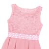Sywiyi Kids Girls Shiny Sequins Sleeveless Floral Lace Pageant Wedding Party Flower Girls Dress Pearl Pink 10 Years view 3