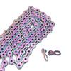 VG SPORTS 6/7/8/9/10/11 Speed Bike Chains,Half Hollow/Full Hollow Lightweight Bicycle Chains for Road Bike/MTB/BMX,Silver/Gold/Titanium/Rainbow 116 Links with Missing Link view 4