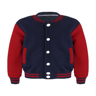 easyforever Kids Girls Boys Long Sleeves Baseball Uniform Jacket Sweatshirt Sport Coat Varsity Style School Jackets Navy Blue 5-6 Years