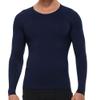EARGFM Men's Compression Shirt Long Sleeve Athletic Base Layer Cool Dry Trainning Workout Running T-Shirt, Navy-1, X-Large view 2
