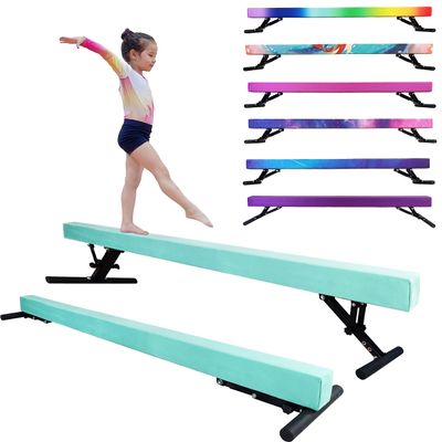 Seliyoo Adjustable Balance Beam for Kids, 8FT Gymnastics Beam with Anti-Slip Legs, High and Low Floor Beam for All Gymnastics Levels, Professional Gymnastic Equipment for Home, Gym Center