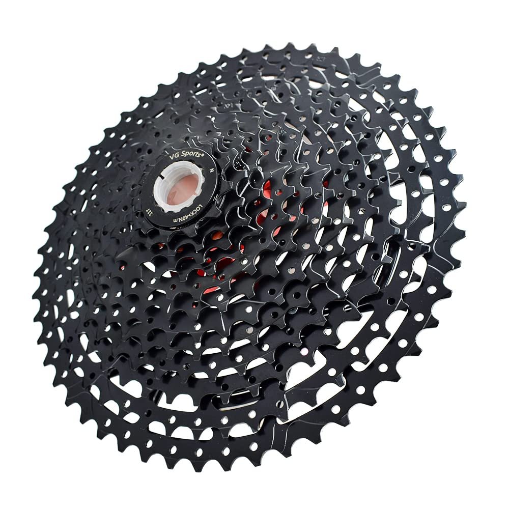 VG SPORTS 8/9/10/11/12 Speed Ultra-Light Bike Cassette for Mountain Bike 11-40T/11-42T/11-46T/11-50T/11-52T MTB Cassette Lightweight Aluminum Bracket Cassette