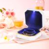 Joy.Box Luxury Bracelet Box, Velvet Jewelry Bangle Box Storage Case Organizer Holder with LED light for Display Proposal Engagement Wedding Valentine's Day (Bracelet White), White view 2