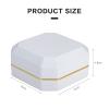 Joy.Box Luxury Bracelet Box, Velvet Jewelry Bangle Box Storage Case Organizer Holder with LED light for Display Proposal Engagement Wedding Valentine's Day (Bracelet White), White view 3