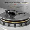 ATTCL Fashion Polarized Sunglasses for Men: Lightweight Hexagonal TR90 Frame UV Protection Sport Casual Glasse Driving Travel 2137 Black grey view 4