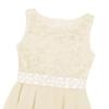 Sywiyi Kids Girls Shiny Sequins Sleeveless Floral Lace Pageant Wedding Party Flower Girls Dress Beige 14 Years view 4