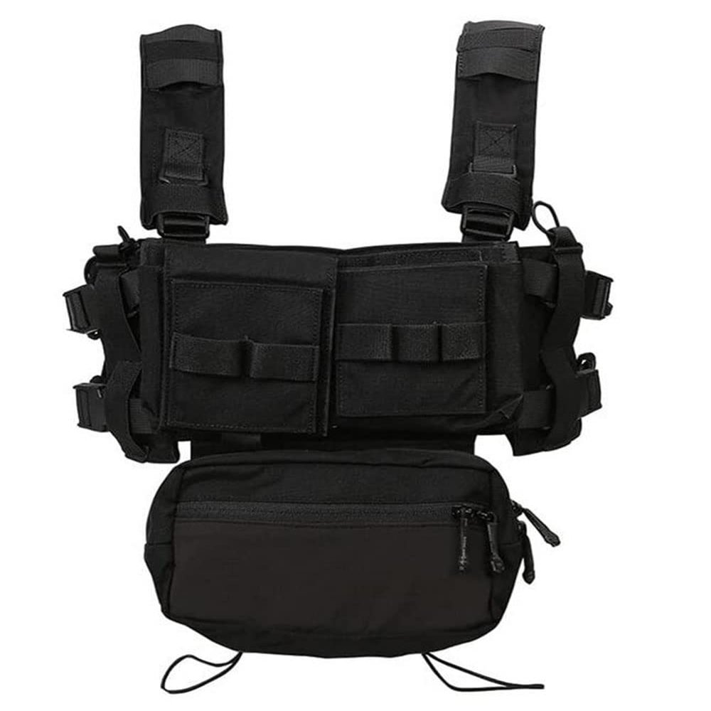 EMERSONGEAR Tactical MK3 Chest Rig Vest Adjustable Airsoft Molle Modular Micro Fight Plate Carrier Vest for Outdoor Hunting Hikng