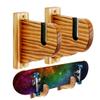 BiJun Skateboard Wall Mount, Snowboard Wall Mount Display, Acrylic Horizontal Skateboards Rack, Skateboard Storage Hanger (Retro) view 1