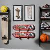BiJun Skateboard Wall Mount, Snowboard Wall Mount Display, Acrylic Horizontal Skateboards Rack, Skateboard Storage Hanger (Retro) view 2